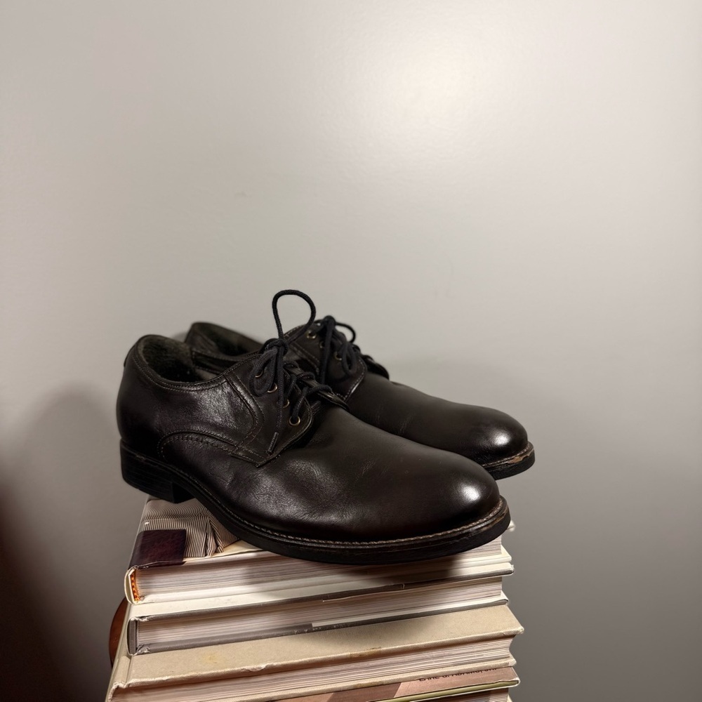 Johnston & Murphy Size 11 1/2 Classic Black Leather Men's Shoes